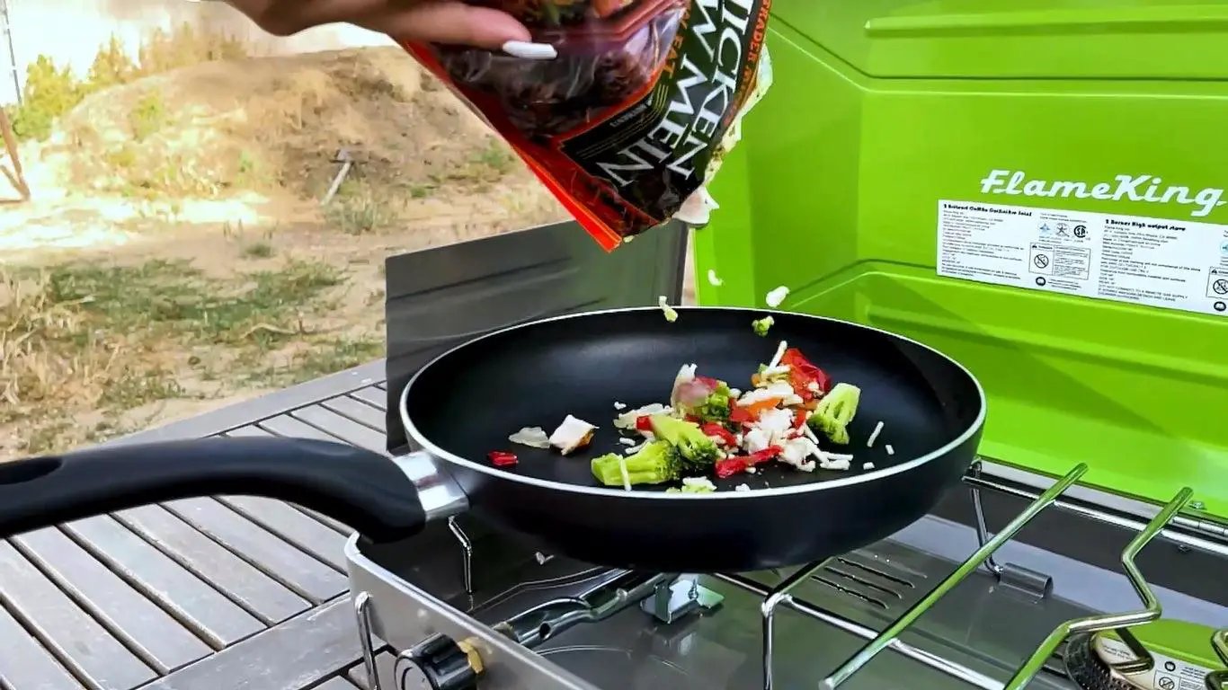 Flame King 2 Burner Portable Propane Gas Camping Stove Grill by Flame King Products