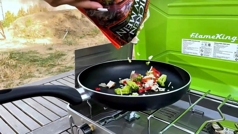 Flame King 2 Burner Portable Propane Gas Camping Stove Grill by Flame King Products