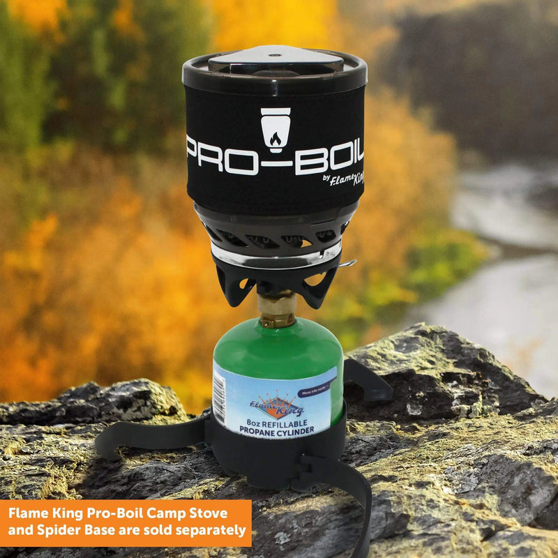 Flame King 2 Packs Eco Friendly Sustainable 8oz 1/2lb Refillable Propane Tank LP Cylinder by Flame King Products
