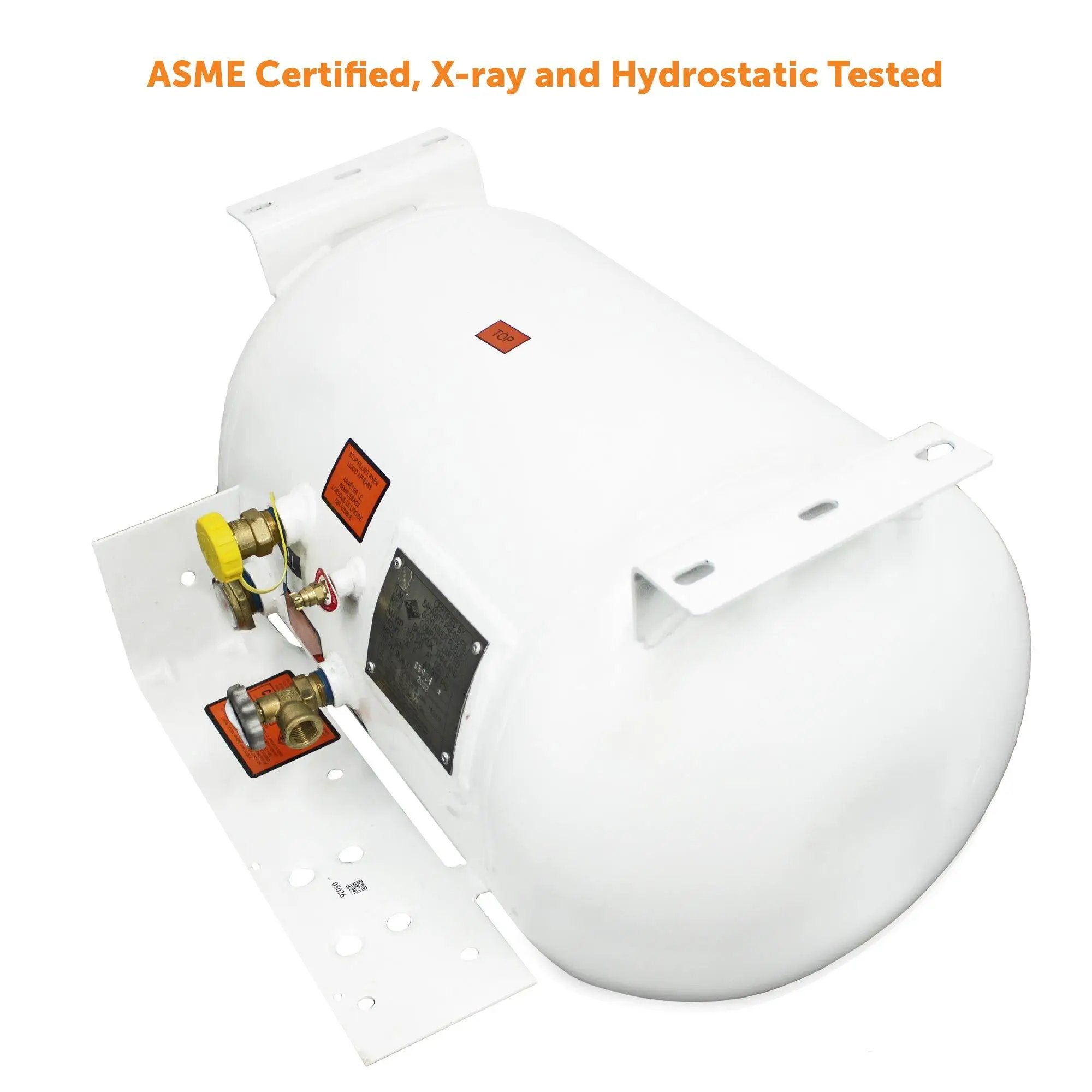 Flame King 20.3 gal ASME RV Trailer Propane Tank Cylinder with Mount Brackets by Flame King Products