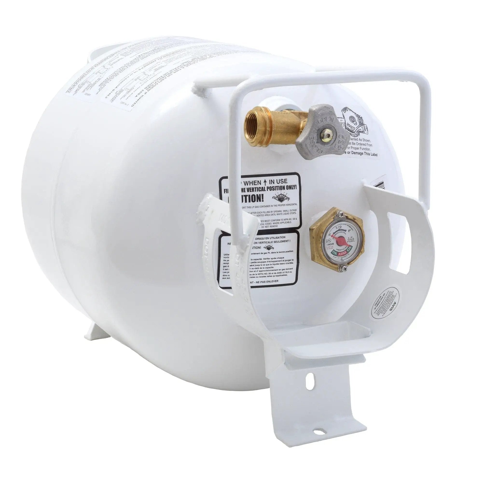 Flame King 20lb Horizontal Propane Cylinder Tank With Valve and Gauge Rv Trailer by Flame King Products