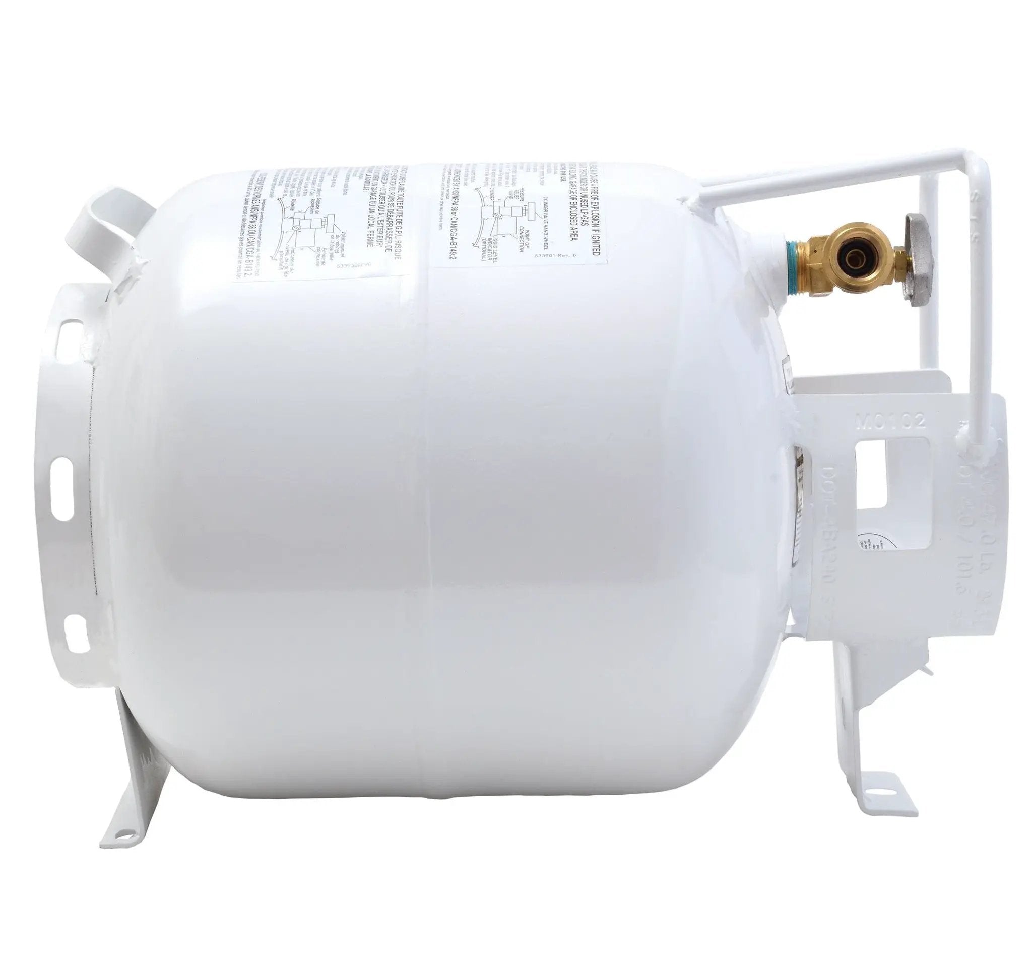 Flame King 20lb Horizontal Propane Cylinder Tank With Valve and Gauge Rv Trailer by Flame King Products