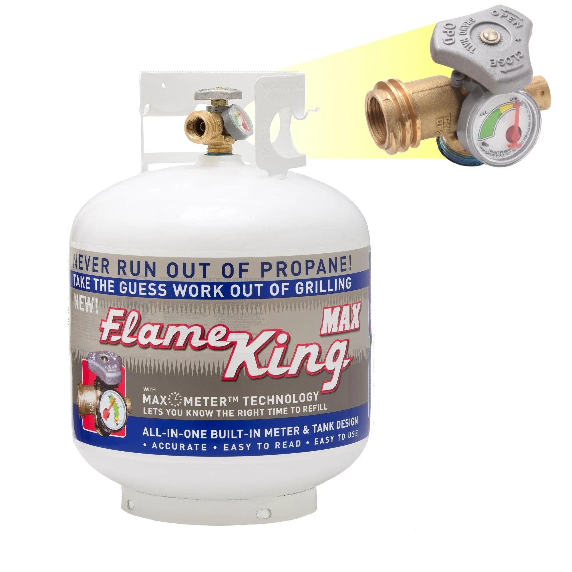 Flame King 20lb Propane Tank LP Cylinder with OPD & Gauge by Flame King Products