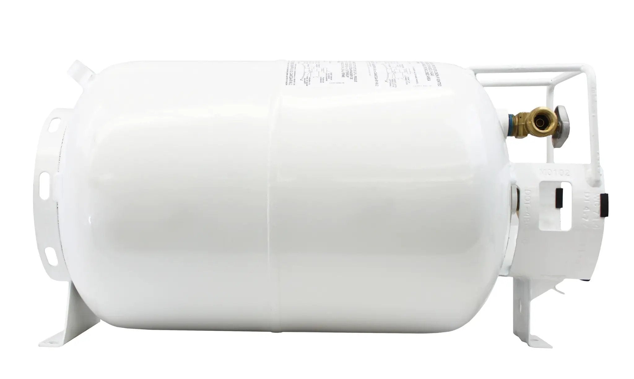 Flame King 30lb Horizontal Propane Cylinder Tank With Valve and Gauge RV Trailer by Flame King Products