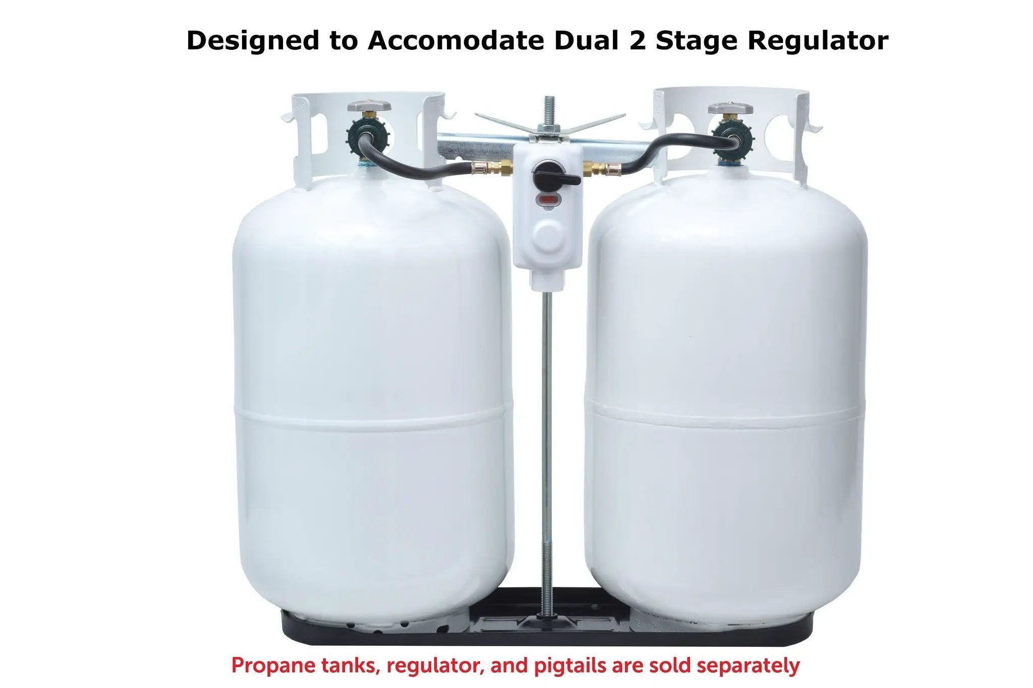 Flame King 30lb Rack for Dual Propane Tank RVs & Trailers by Flame King Products