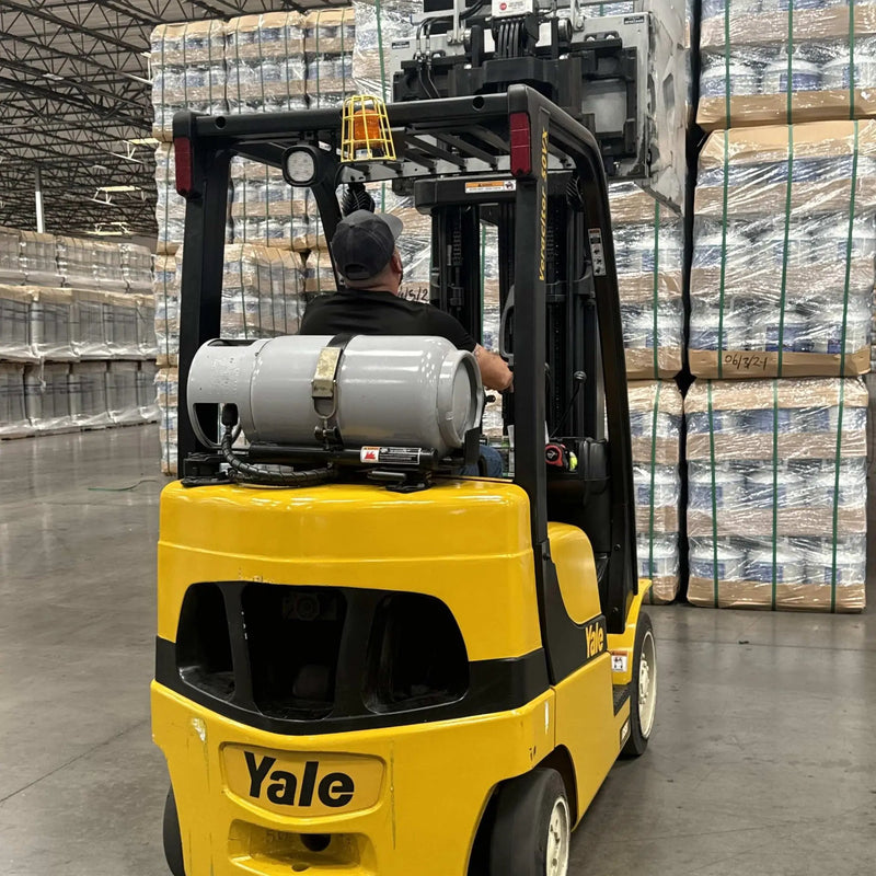 Flame King 33.5lb Forklift Steel Propane Tank Cylinder with Gauge by Flame King Products