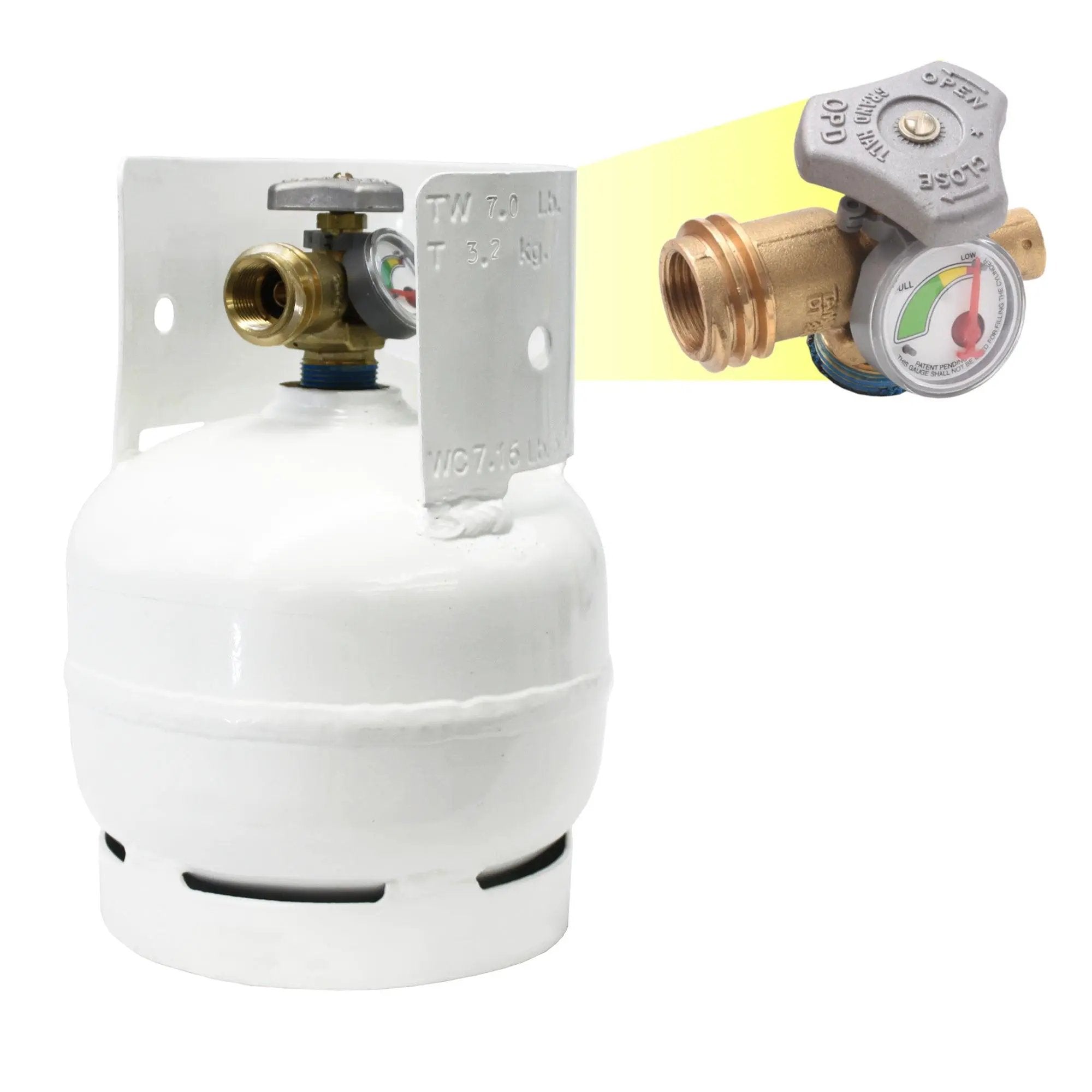 Flame King 3lb Propane Tank LP Cylinder with Gauge and OPD by Flame King Products