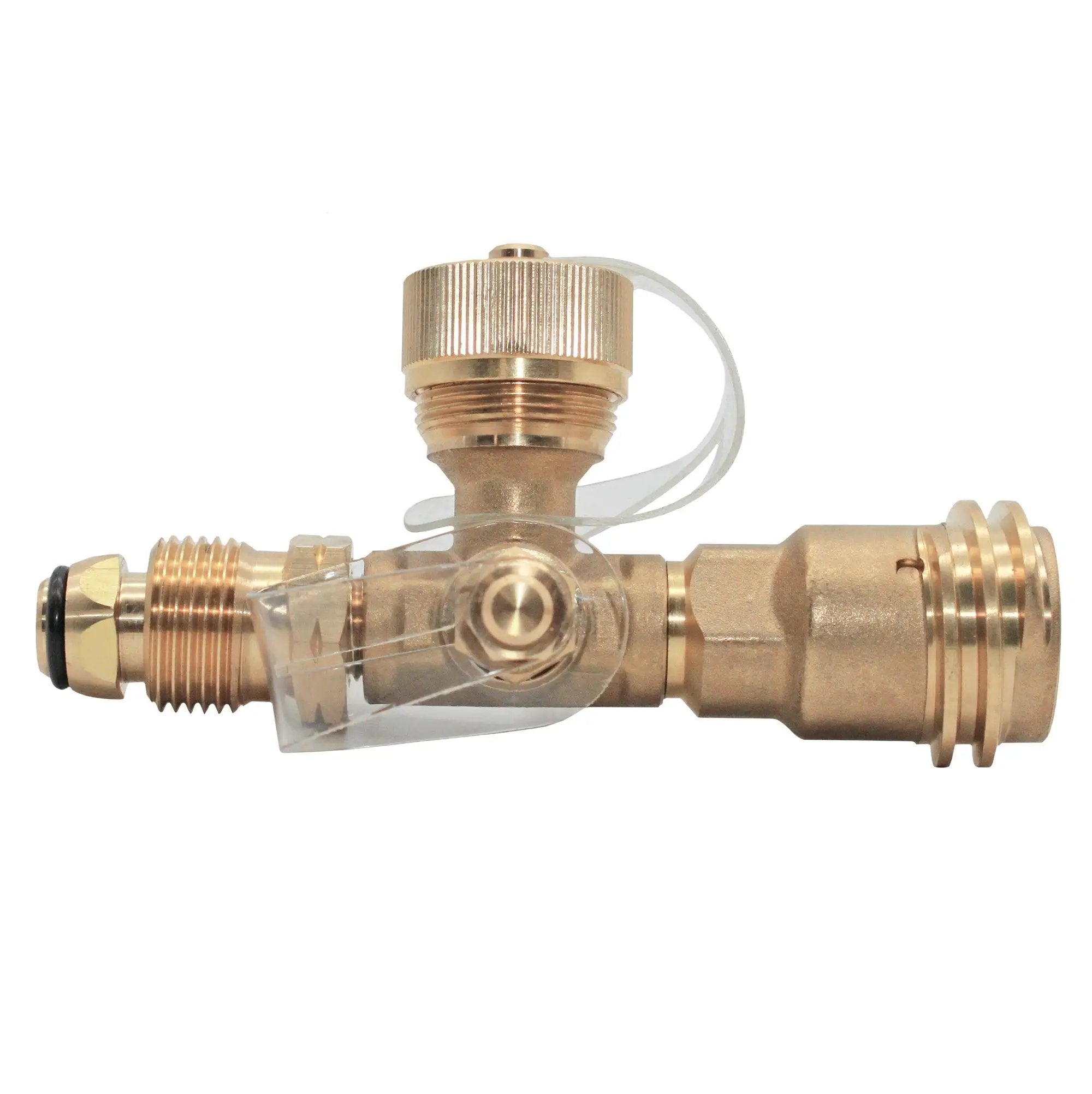 4 Port Brass Tee Propane Adapter - Flame King by Flame King Products