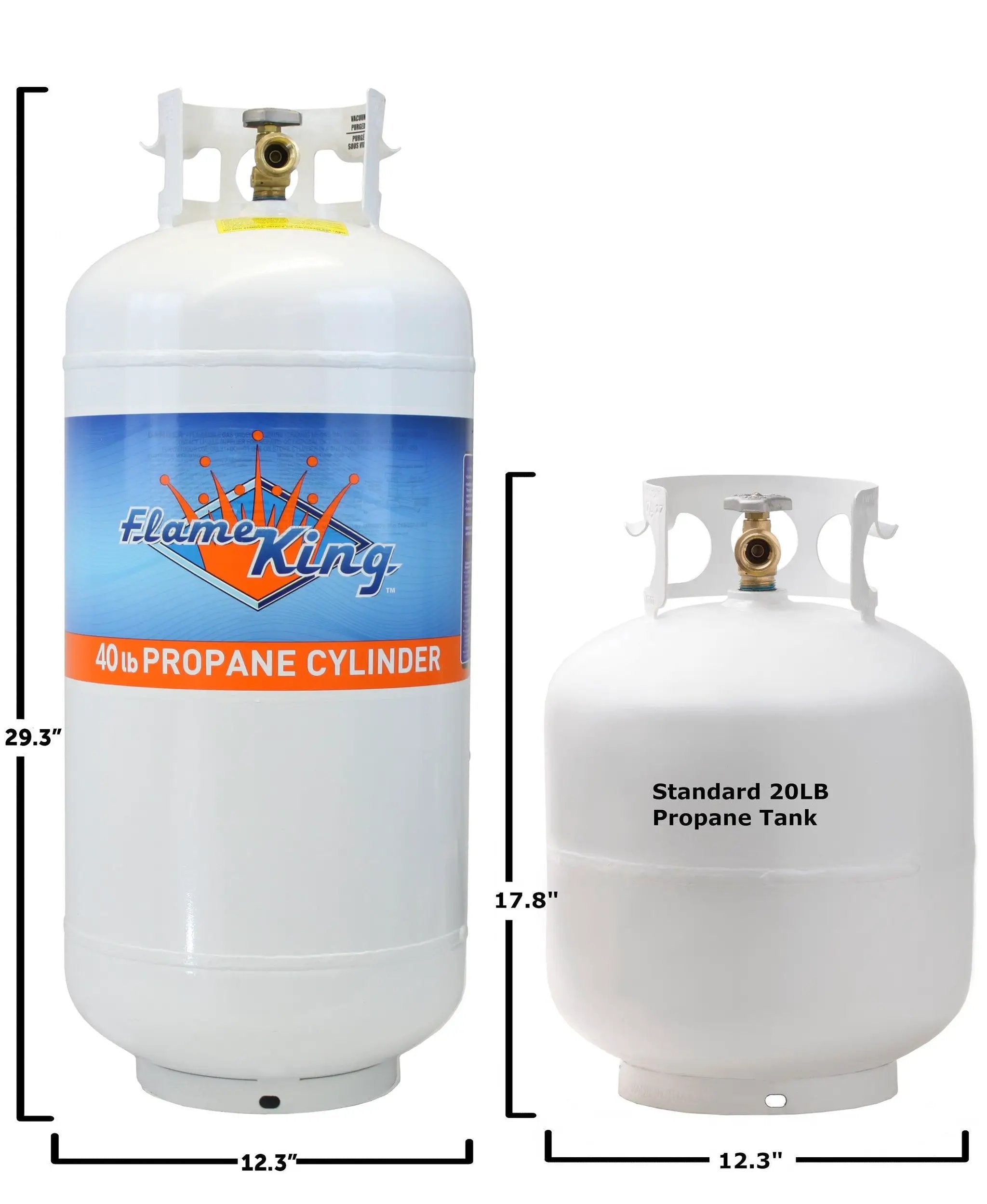 Flame King 40lb Propane Tank LP Cylinder with OPD by Flame King Products