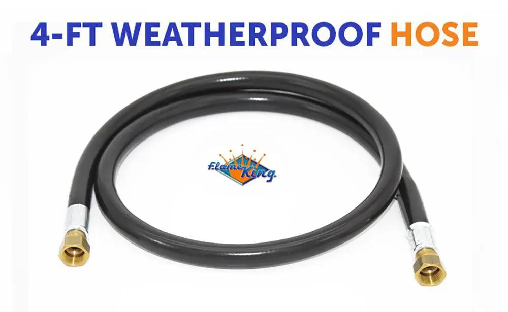 Flame King 48-Inch Thermo Rubber RV Slide Out Hose Assembly 3/8'' ID Female to Female by Flame King Products