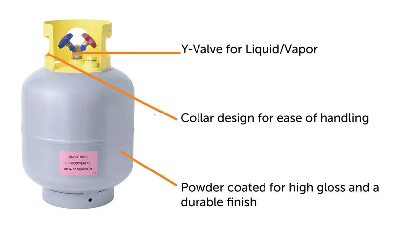 Flame King 50lb Refrigerant Cylinder Recovery Tank with SCG Y-Valve by Flame King Products
