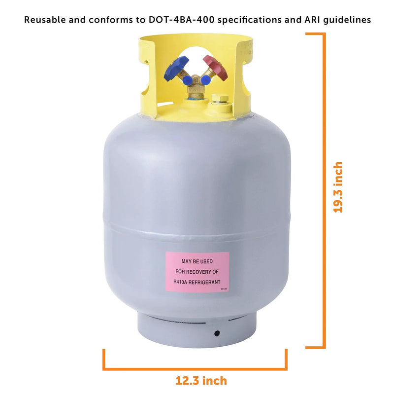 Flame King 50lb Refrigerant Cylinder Recovery Tank with SCG Y-Valve by Flame King Products