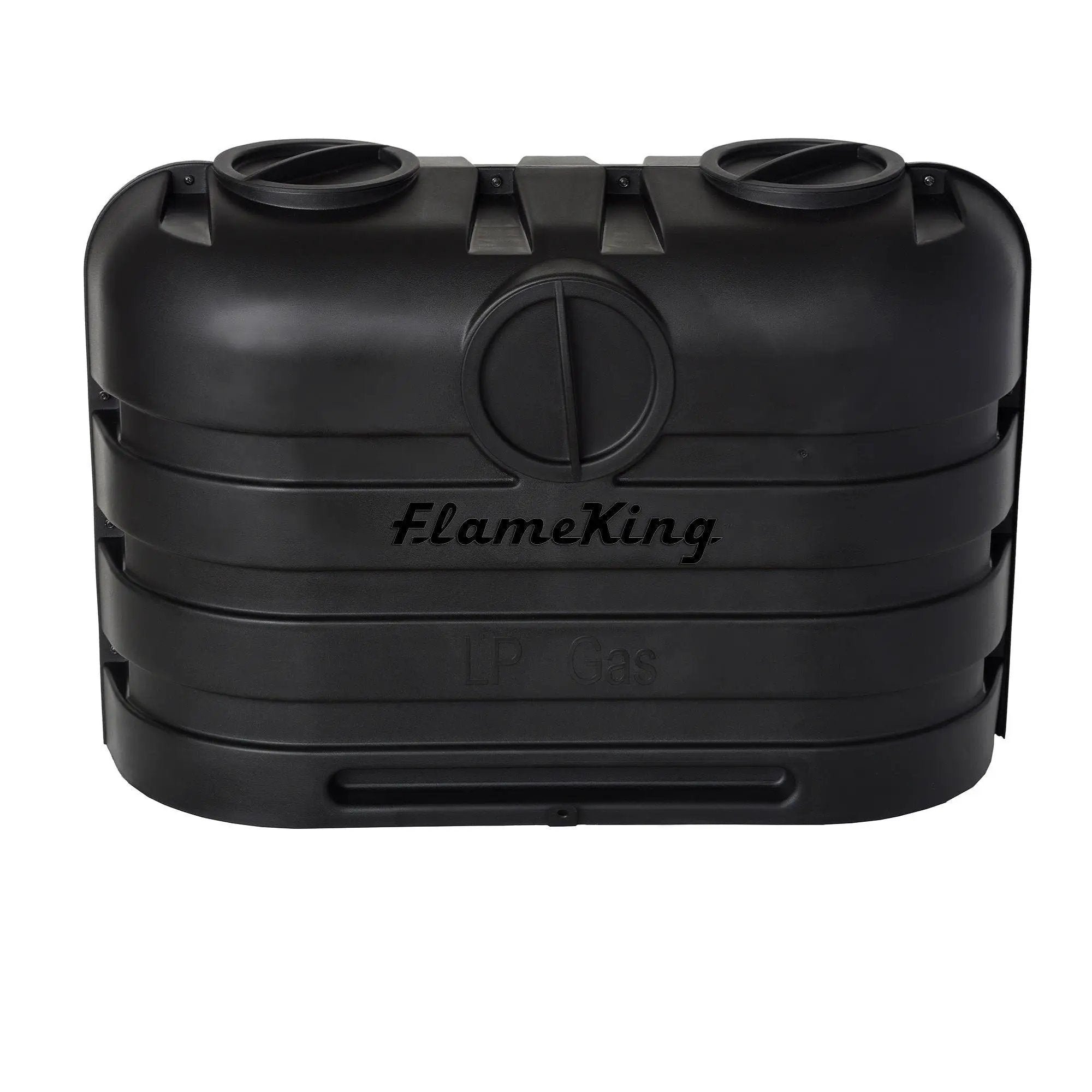Flame King Dual 20LB LP Propane Tank Light Plastic Heavy Duty Cover RV Trailer Black by Flame King Products