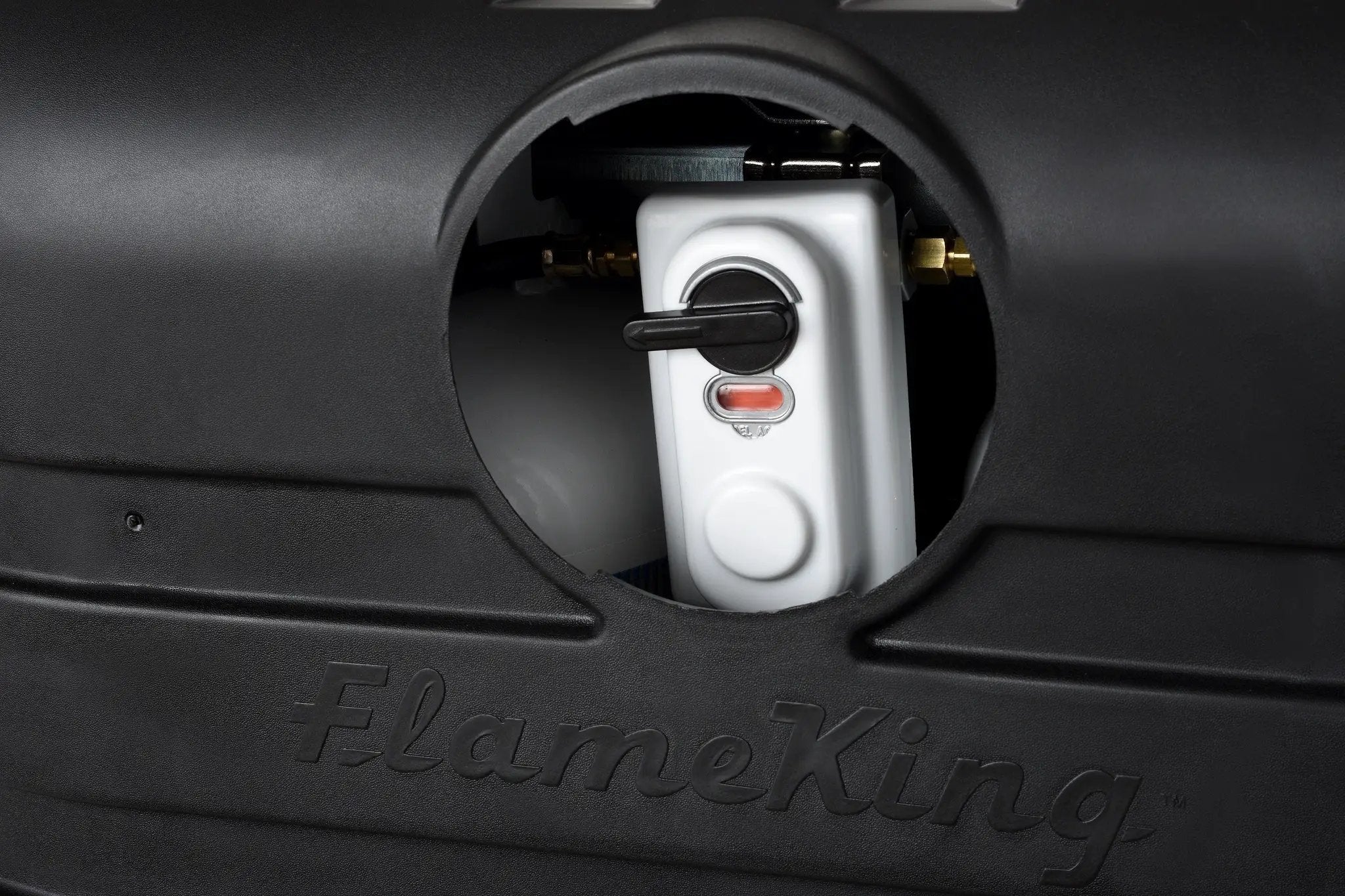 Flame King Dual 20LB LP Propane Tank Light Plastic Heavy Duty Cover RV Trailer Black by Flame King Products