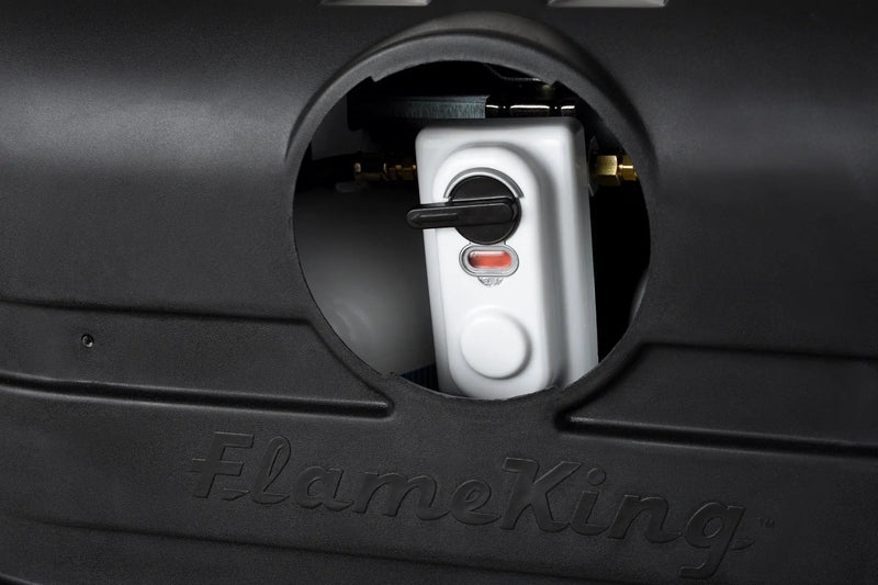 Flame King Dual 20LB LP Propane Tank Light Plastic Heavy Duty Cover RV Trailer Black by Flame King Products
