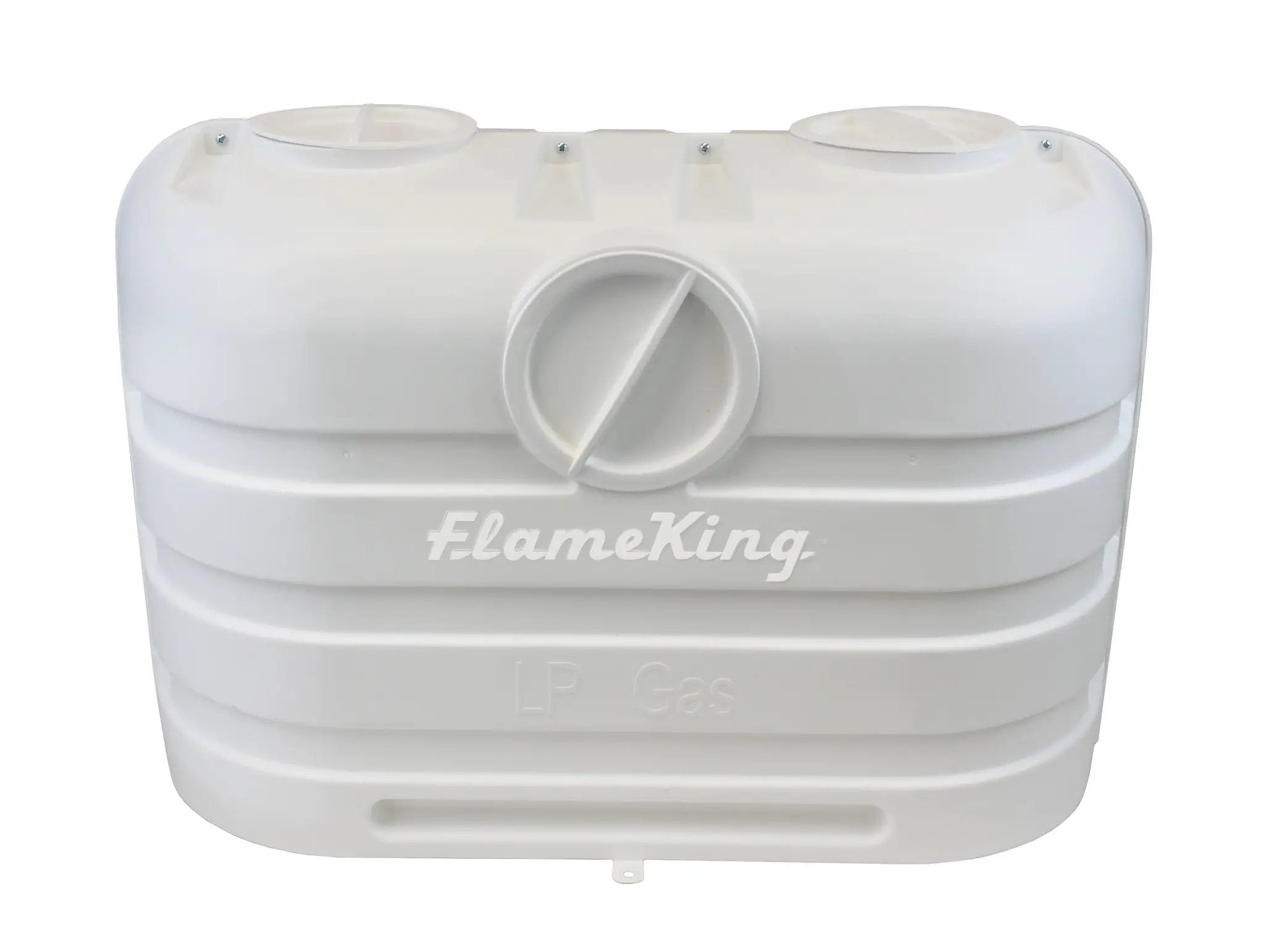 Flame King Dual 20LB LP Propane Tank Light Plastic Heavy Duty Cover Rv Trailer White by Flame King Products