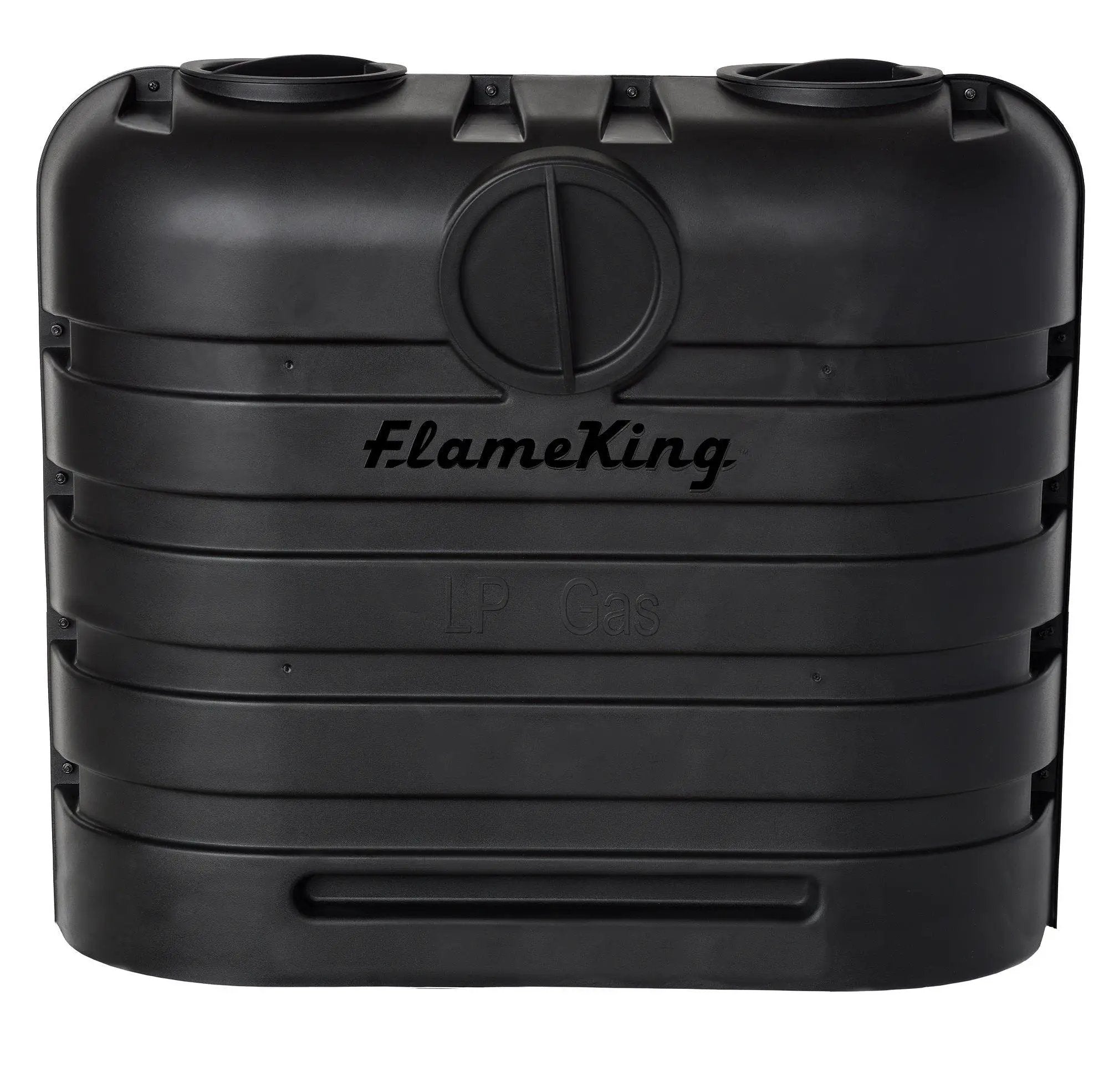 Flame King Dual 30LB LP Propane Tank Light Plastic Heavy Duty Cover RV Trailer Black by Flame King Products