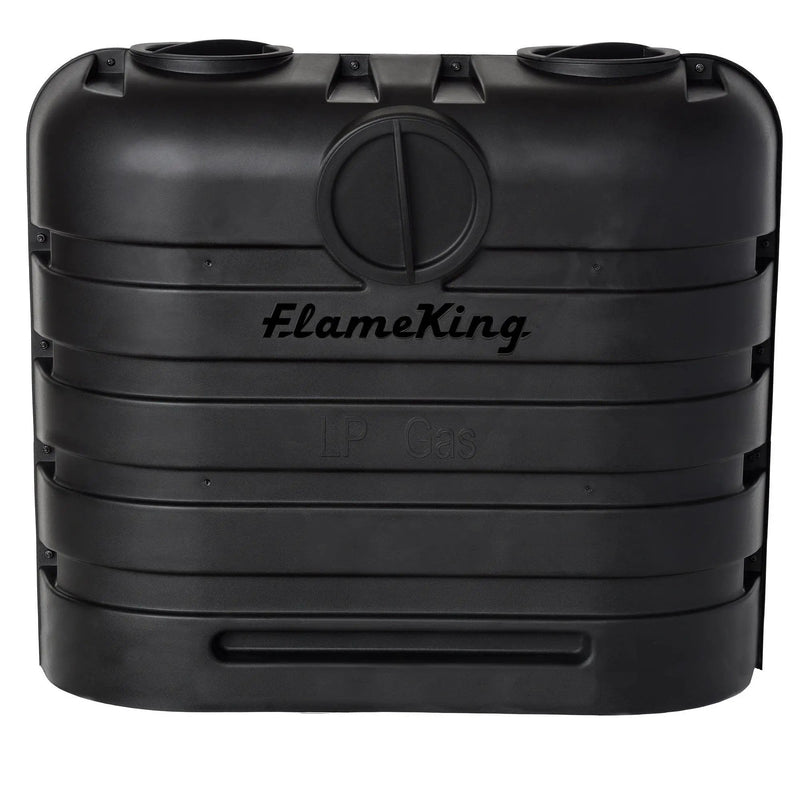 Flame King Dual 30LB LP Propane Tank Light Plastic Heavy Duty Cover RV Trailer Black by Flame King Products