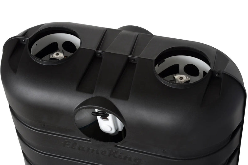Flame King Dual 30LB LP Propane Tank Light Plastic Heavy Duty Cover RV Trailer Black by Flame King Products