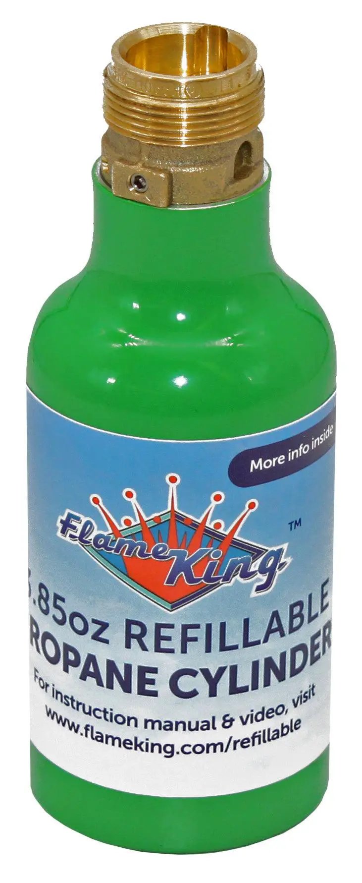 Flame King Eco Friendly 1/4 lb Refillable Mini Propane Tank Cylinder by Flame King Products