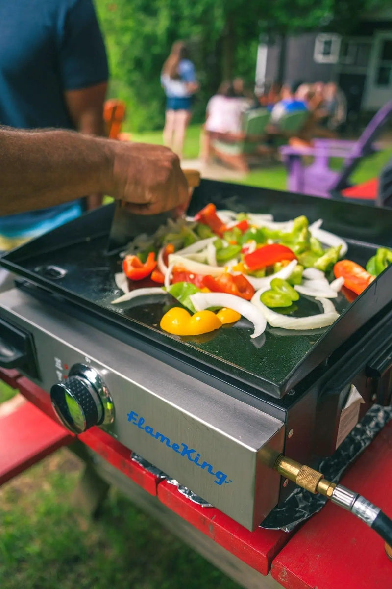 Flame King Flat Top Portable Propane Cast Iron Grill Griddle by Flame King Products