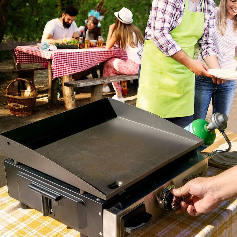 Flame King Flat Top Portable Propane Cast Iron Grill Griddle by Flame King Products