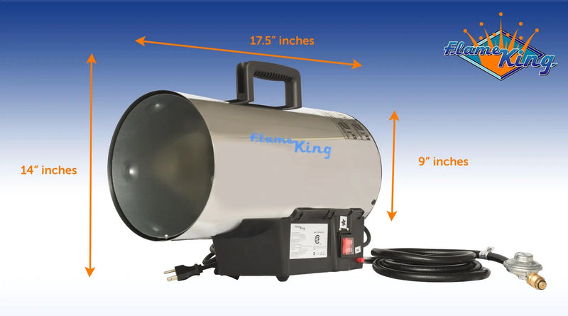 Flame King Forced Air Heater Portable Propane Tank Outdoor 60,000 BTU by Flame King Products