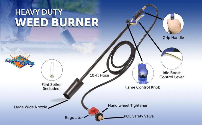 Flame King Heavy Duty 100,000 BTU Propane Torch Weed Burner by Flame King Products