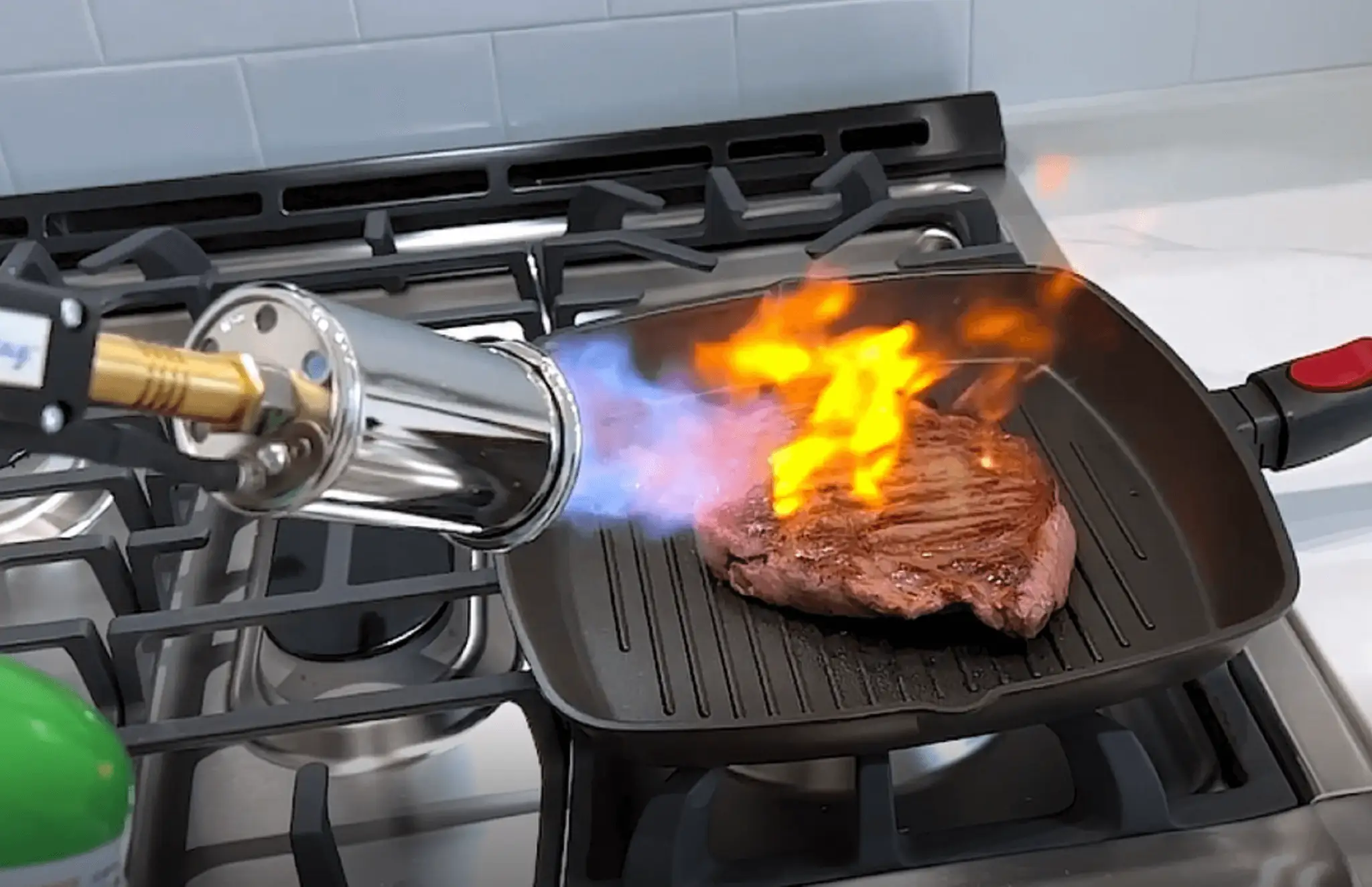 Flame King High Intensity Propane Cooking Searing Torch with Electric Start & Comfort Handle by Flame King Products