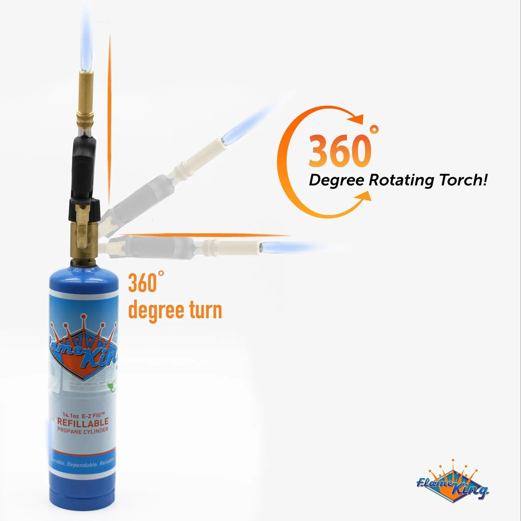 Flame King High Intensity Propane Torch Head Piezo Igniter Switch by Flame King Products