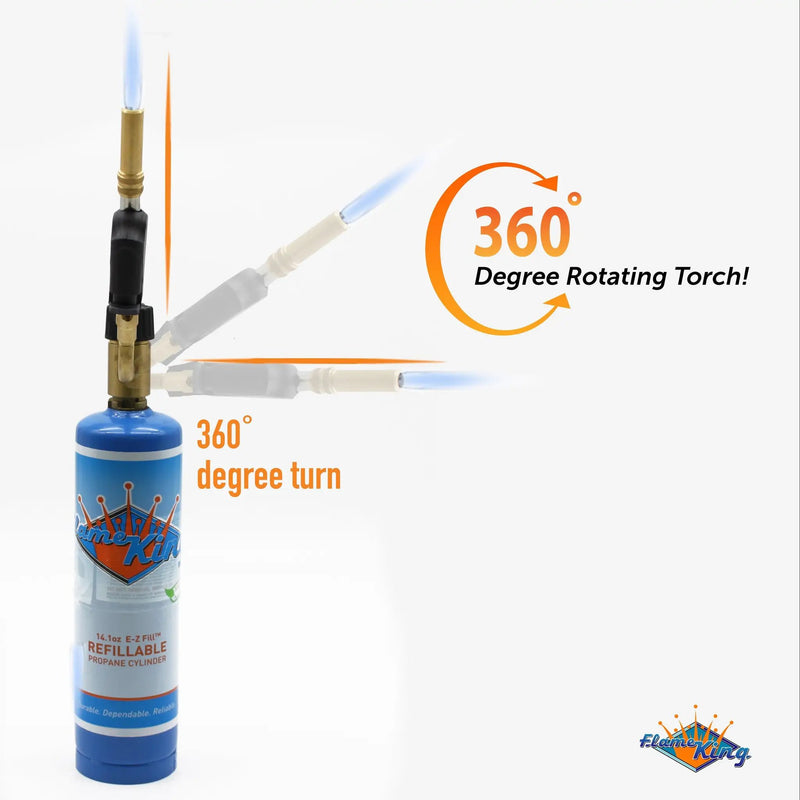 Flame King High Intensity Propane Torch Head Piezo Igniter Switch by Flame King Products