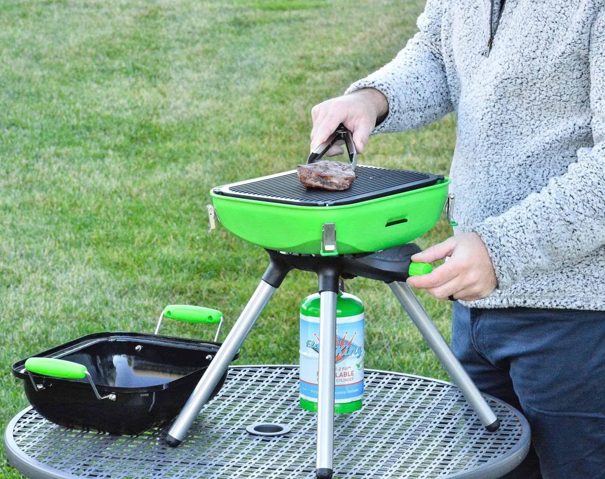 Flame King Multi-Function Portable BBQ Grill Camp Stove Camping by Flame King Products