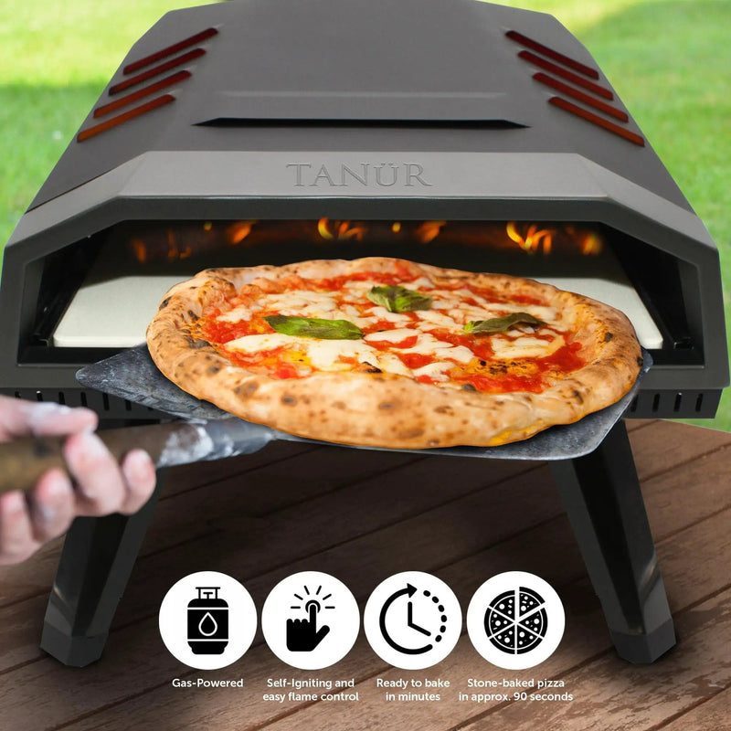 Flame King Outdoor Portable 12-inch Propane Pizza Oven Gas With Stone by Flame King Products