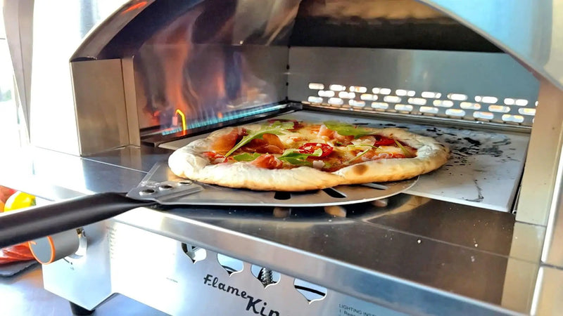 Flame King Outdoor Portable Stainless Steel Propane Pizza Oven Gas With Stone by Flame King Products