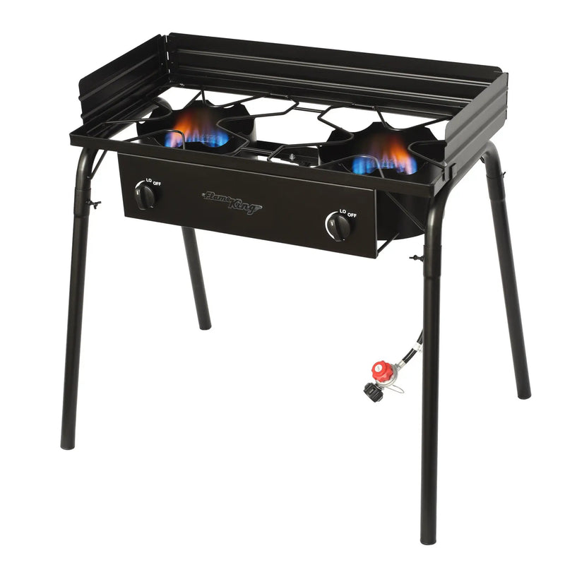 Flame King Outdoor Propane Double Dual Burner Cooker Stove by Flame King Products
