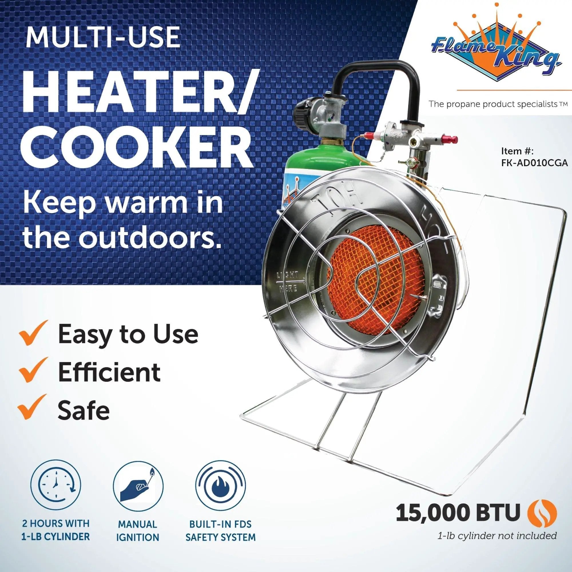 Flame King Portable Multi Use Burner Cooker Heater by Flame King Products