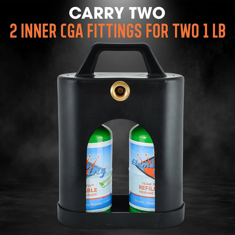 Flame King ProBoost Dual 1LB Propane Tank Carrier by Flame King Products