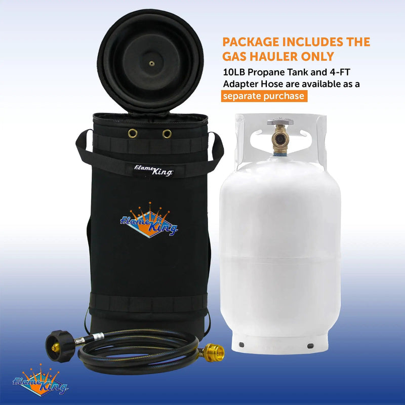 Flame King Propane Gas Hauler for 10lb Propane Tank Insulated Protective Carry Case by Flame King Products