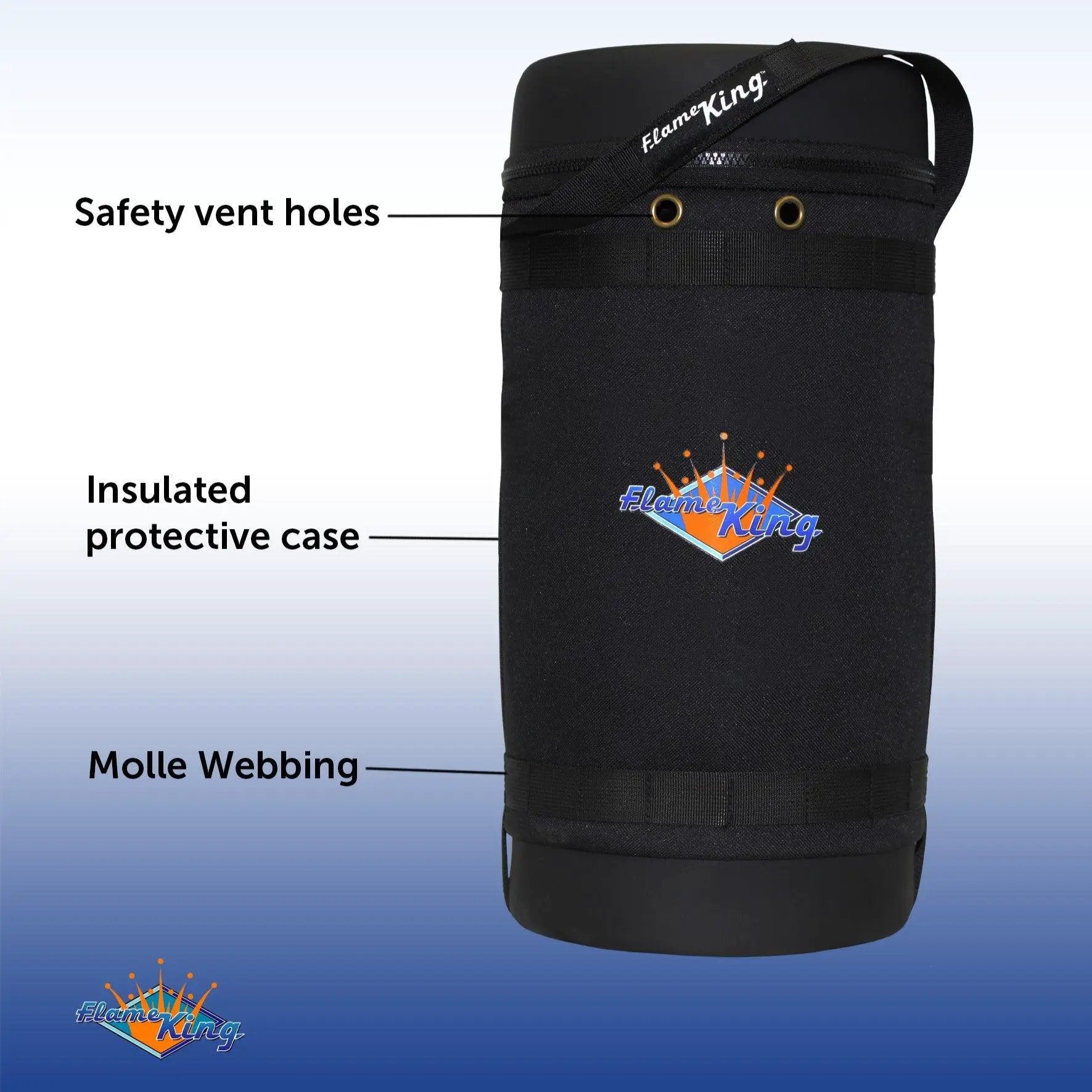 Flame King Propane Gas Hauler for 10lb Propane Tank Insulated Protective Carry Case by Flame King Products
