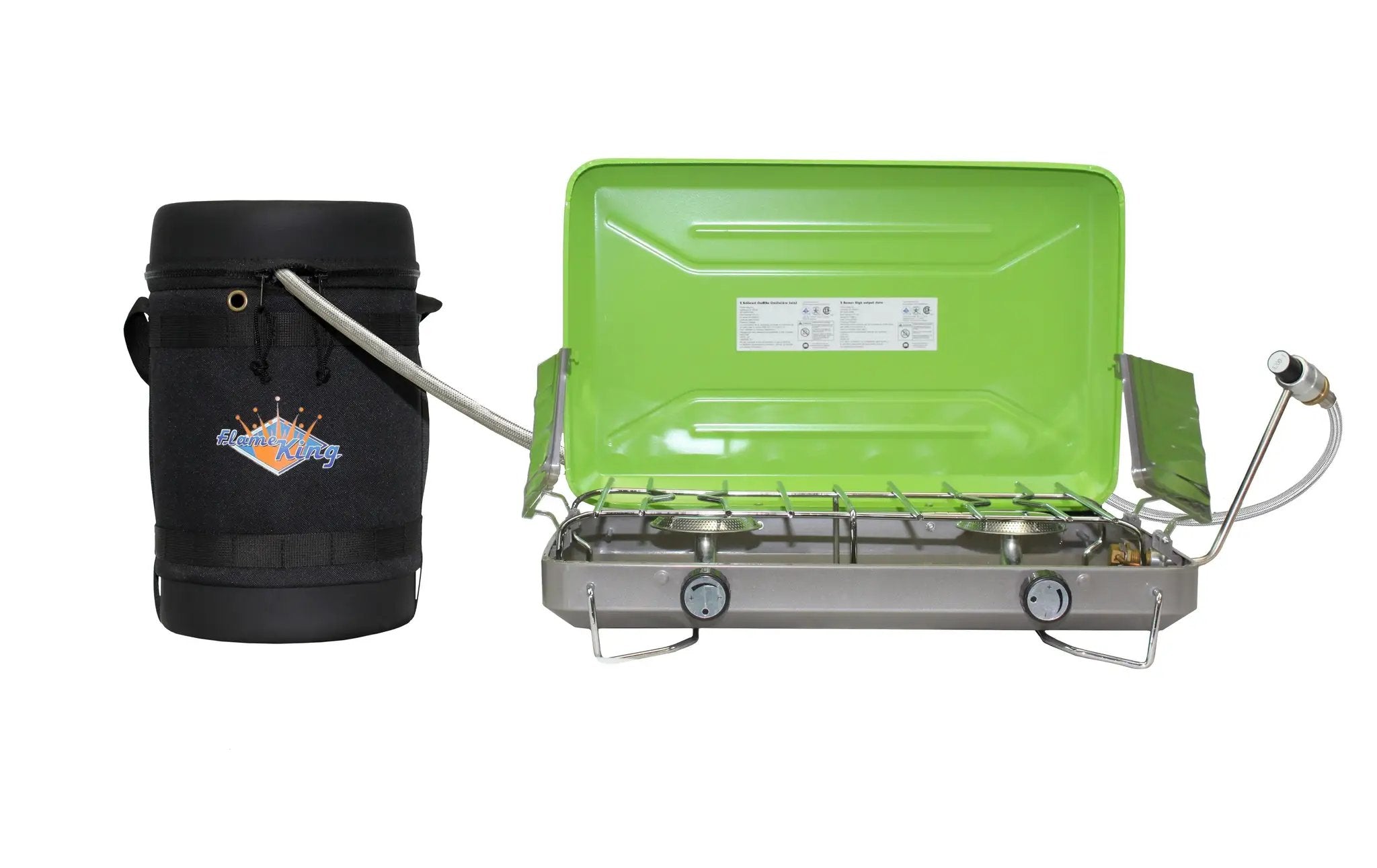 Flame King Propane Gas Hauler Kit 5lb Gauge Propane Tank, Adapter Hose and Insulated Protective Carry Case by Flame King Products