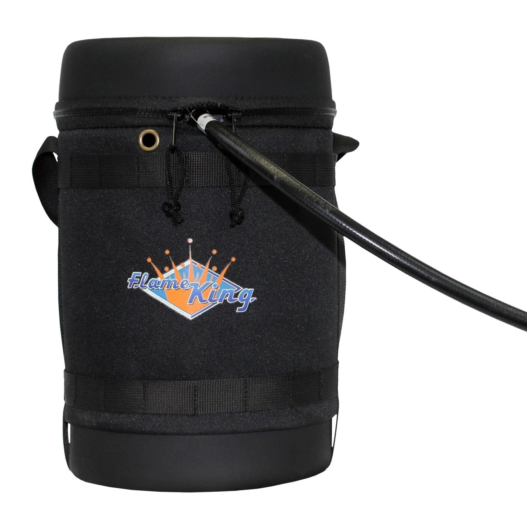 Flame King Propane Gas Hauler Kit 5lb Propane Tank, Adapter Hose and Insulated Protective Carry Case by Flame King Products