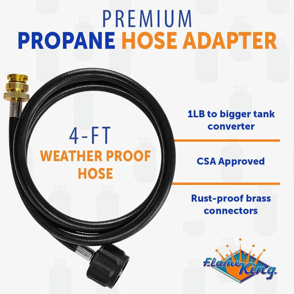Flame King Propane Gas Hauler Kit 5lb Propane Tank, Adapter Hose and Insulated Protective Carry Case by Flame King Products