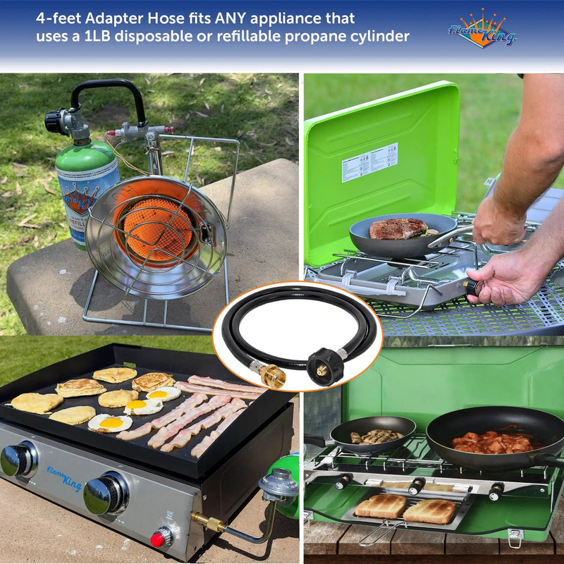 Flame King Propane Gas Hauler Kit 5lb Propane Tank, Adapter Hose and Insulated Protective Carry Case by Flame King Products