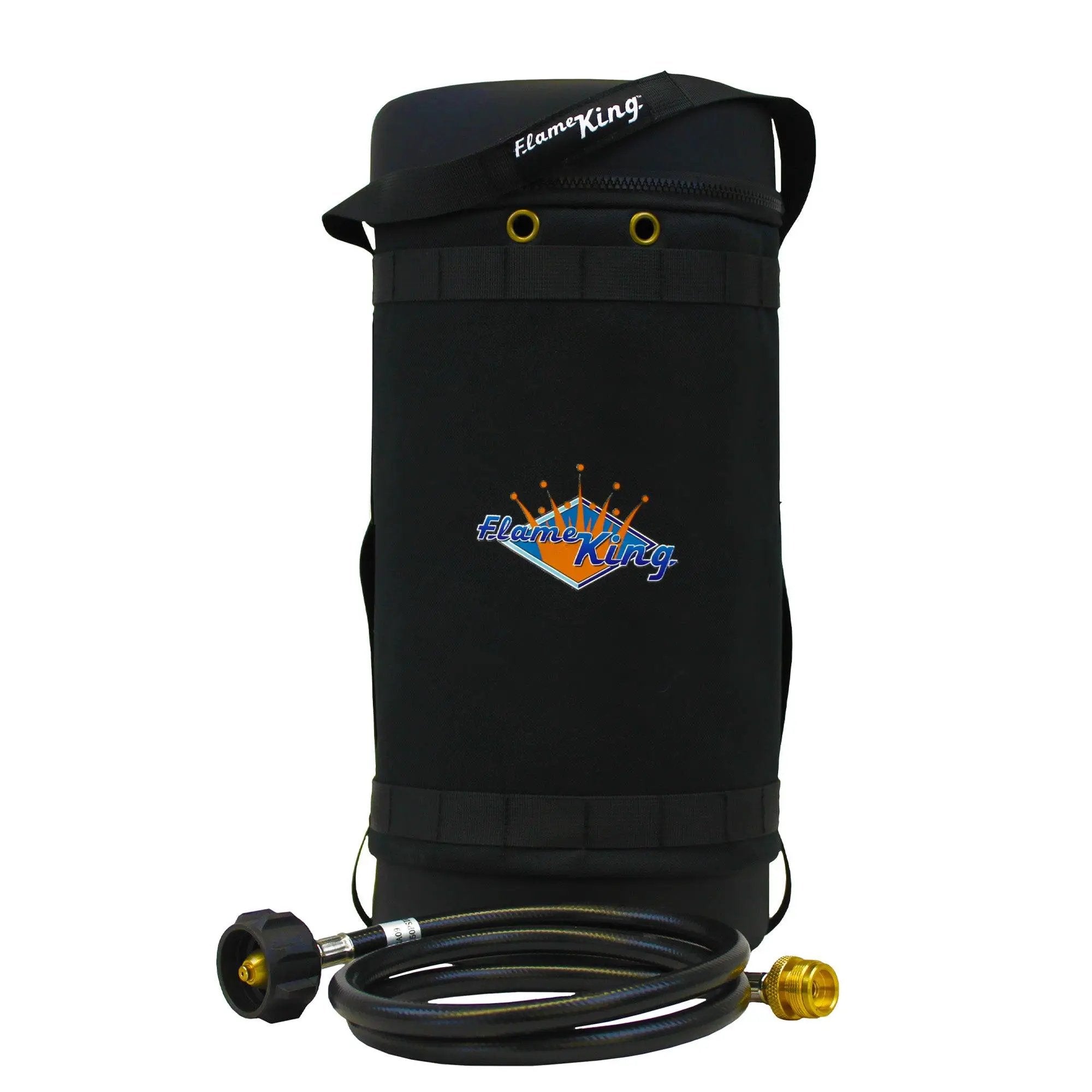 Flame King Propane Gas Hauler Kit-Insulated Protective Carry Case for 10lb Propane Tank plus Adapter Hose by Flame King Products