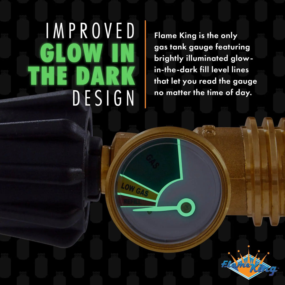 Flame King Propane Gas Level Indicator Check Gauge Meter For Propane Tanks Cylinders by Flame King Products