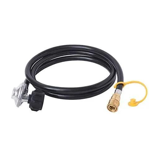 Flame King Propane Regulator Hose with Quick Connect – 8 feet by Flame King Products
