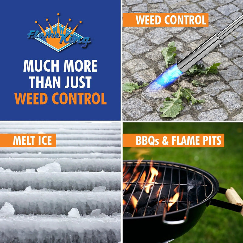 Flame King Propane Torch Weed Burner with Integrated Lighter by Flame King Products