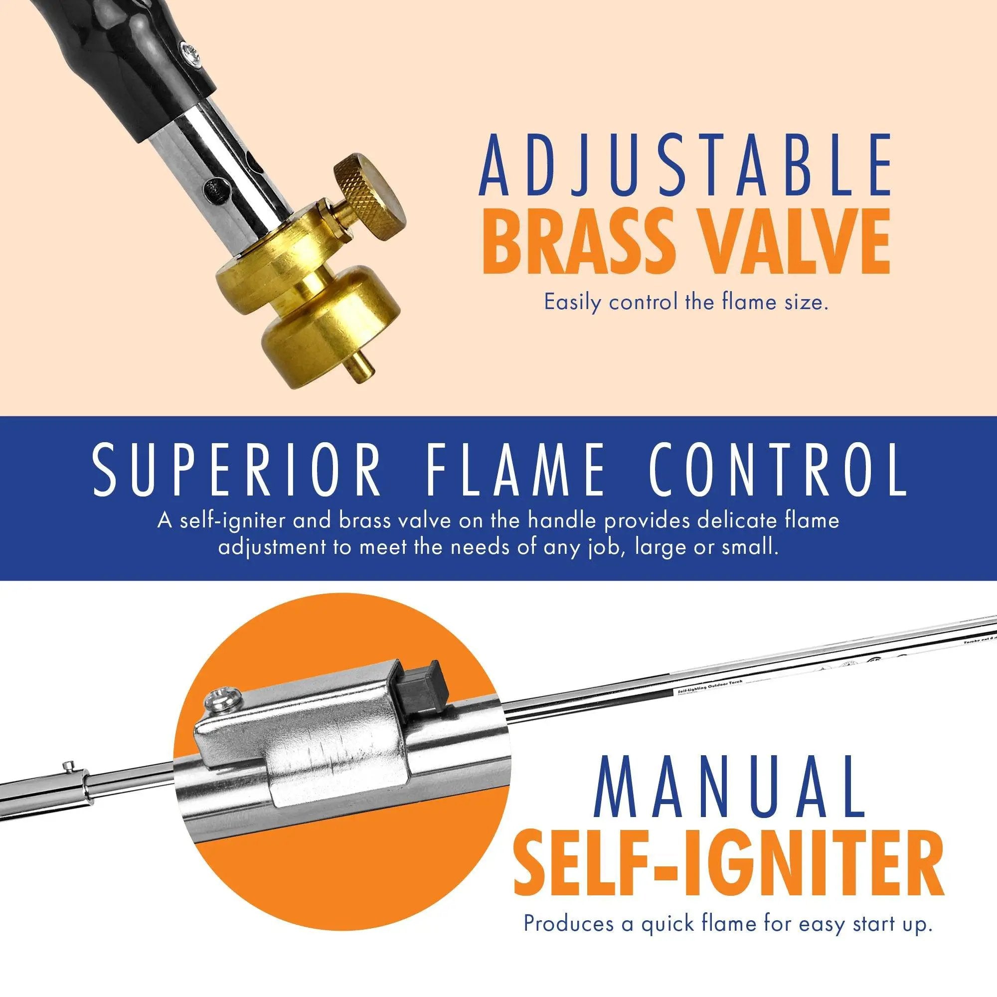 Flame King Propane Torch Weed Burner with Integrated Lighter by Flame King Products