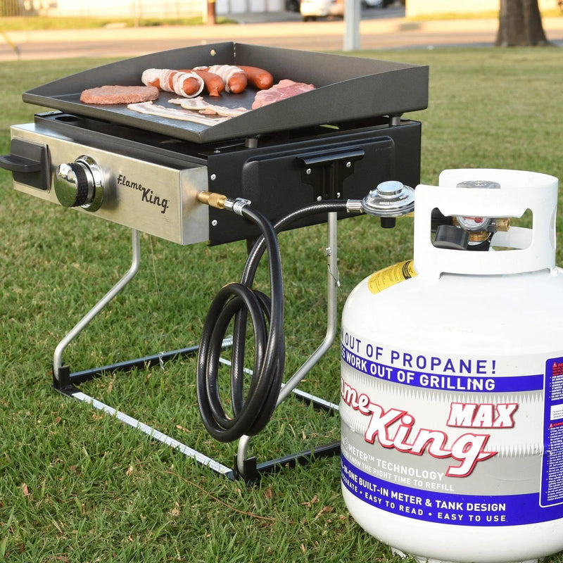 Flame King Regulator Hose Adapter Connect to 20Lb Tank for 17 and 22 inch Tabletop Grill Griddle, 6 Feet by Flame King Products