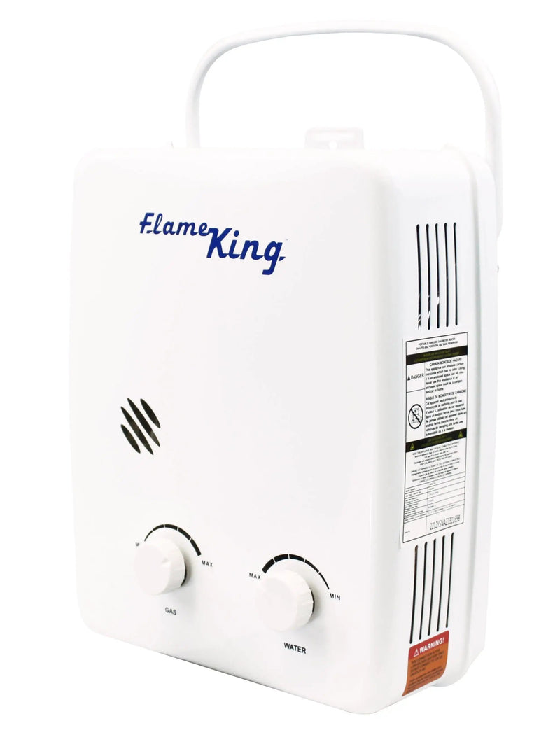 Flame King Tankless Outdoor Portable Camping Hot Shower Propane Gas 5L 1.32GPM Water Heater 34,000 BTU by Flame King Products